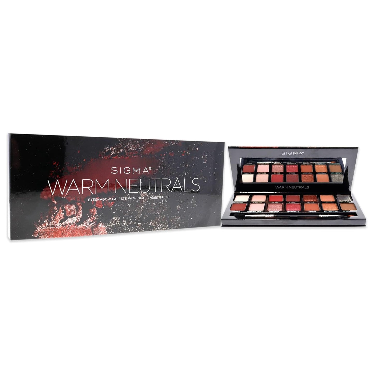Sigma Beauty Warm Neutrals Eyeshadow Palette - 14 Warm Eyeshadow Shades in Matte, Shimmer and Metalic Finishes - Highly Pigmented Vegan Eye Makeup Palette - Clean Beauty Products