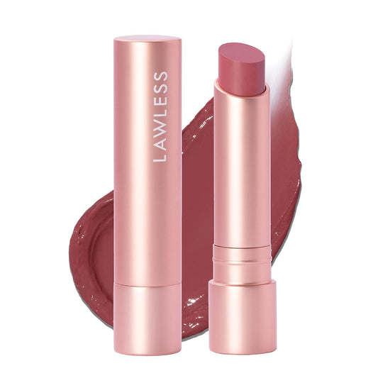 Lawless Forget the Filler Lip Plumping Line Smoothing Tinted Balm - Posey - Premium Tinted Lip Balm with Natural Ingredients to Plump and Smooth Lips for a Firmer, Fuller Look - 0.09 oz