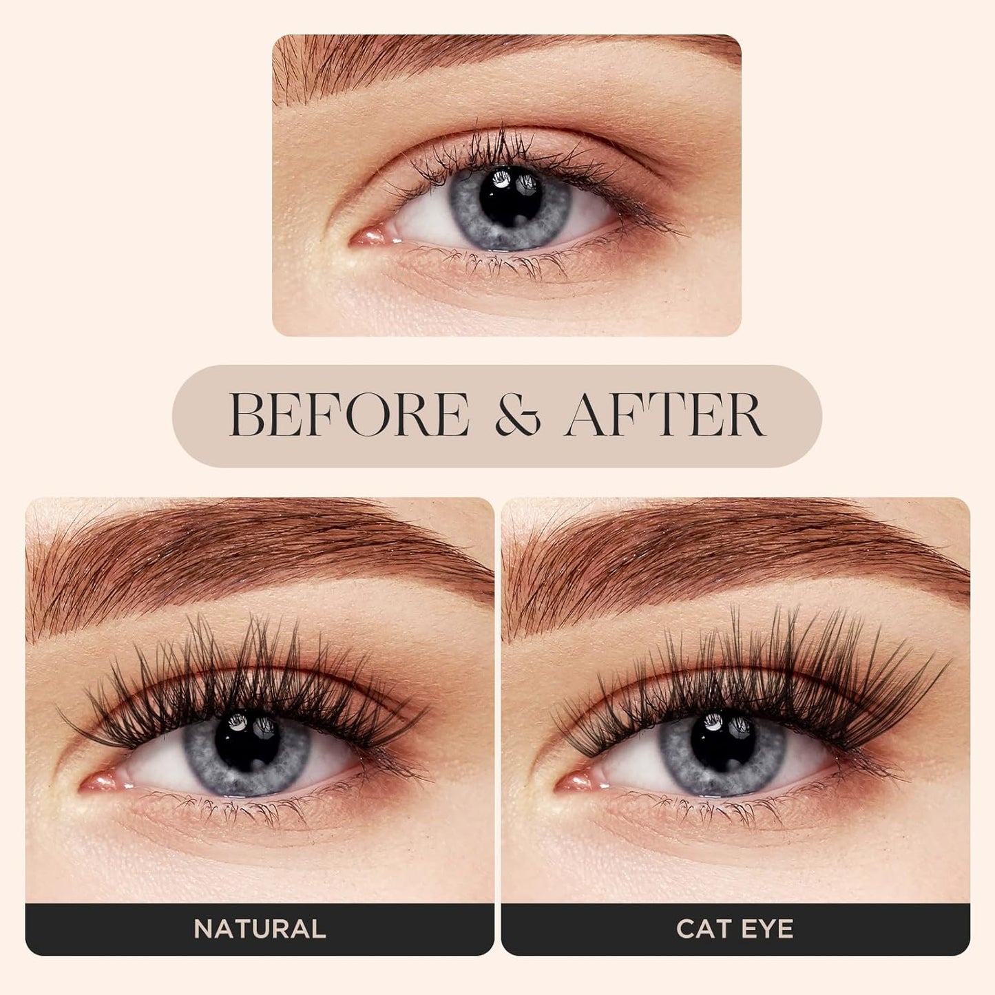 PopUp Lash Clusters 144 Pcs Cluster Lashes DIY Cluster Eyelash Extensions Mega Volume Reusable Individual Lashes Cluster Volume Look Super Thin Band & Soft(D10)
