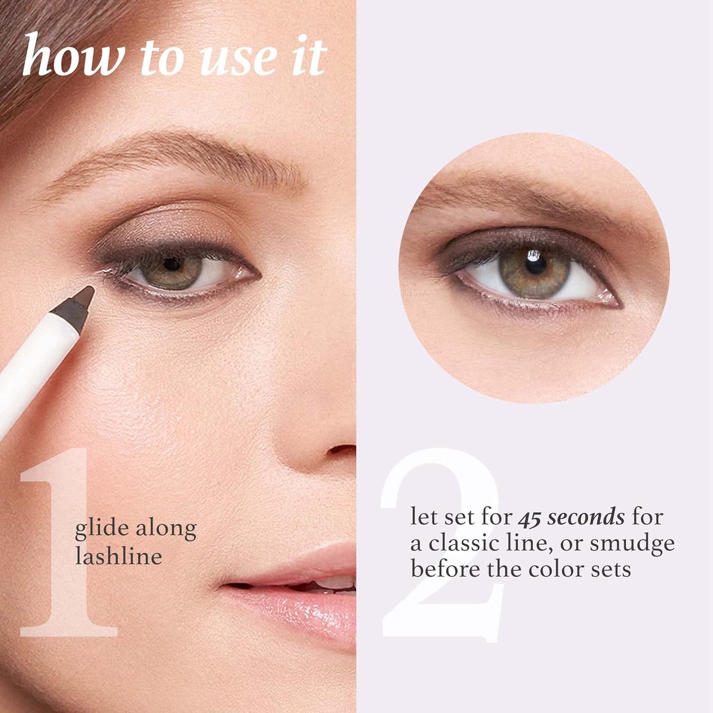 Julep Twice As Nice Eyeshadow Stick and Eyeliner Duo | Includes Eyeshadow 101 Creme-to-Powder Waterproof Shadow Stick, Lavender Matte and All-Day Gel Eyeliner Pencil, Nude Shimmer