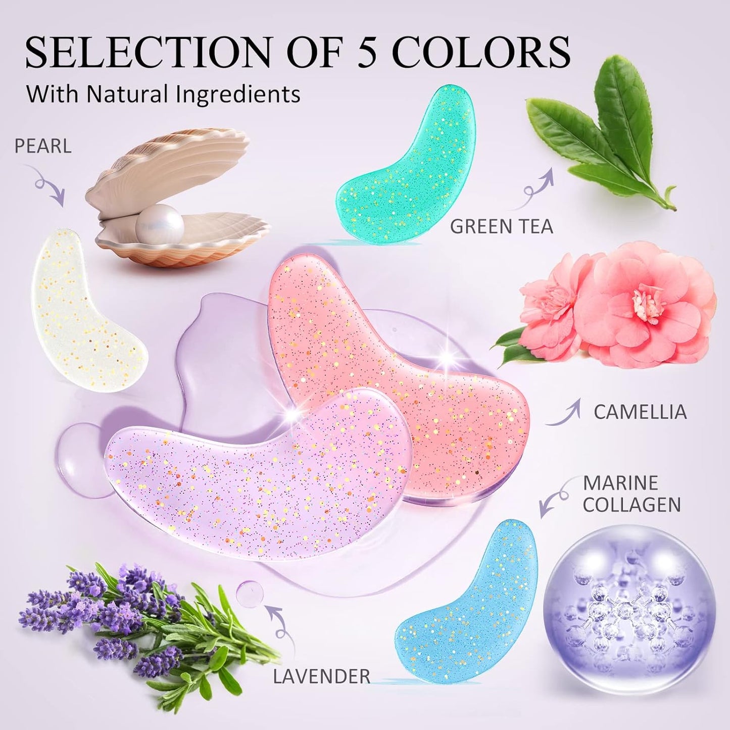 SHVYOG Under Eye Patches (20 Pairs), Under Eye Mask for Dark Circles and Puffiness, Eye Gel Pads for Puffy Eyes, Anti Aging Eye Bags Treatment for Women, Bridesmaid Gifts