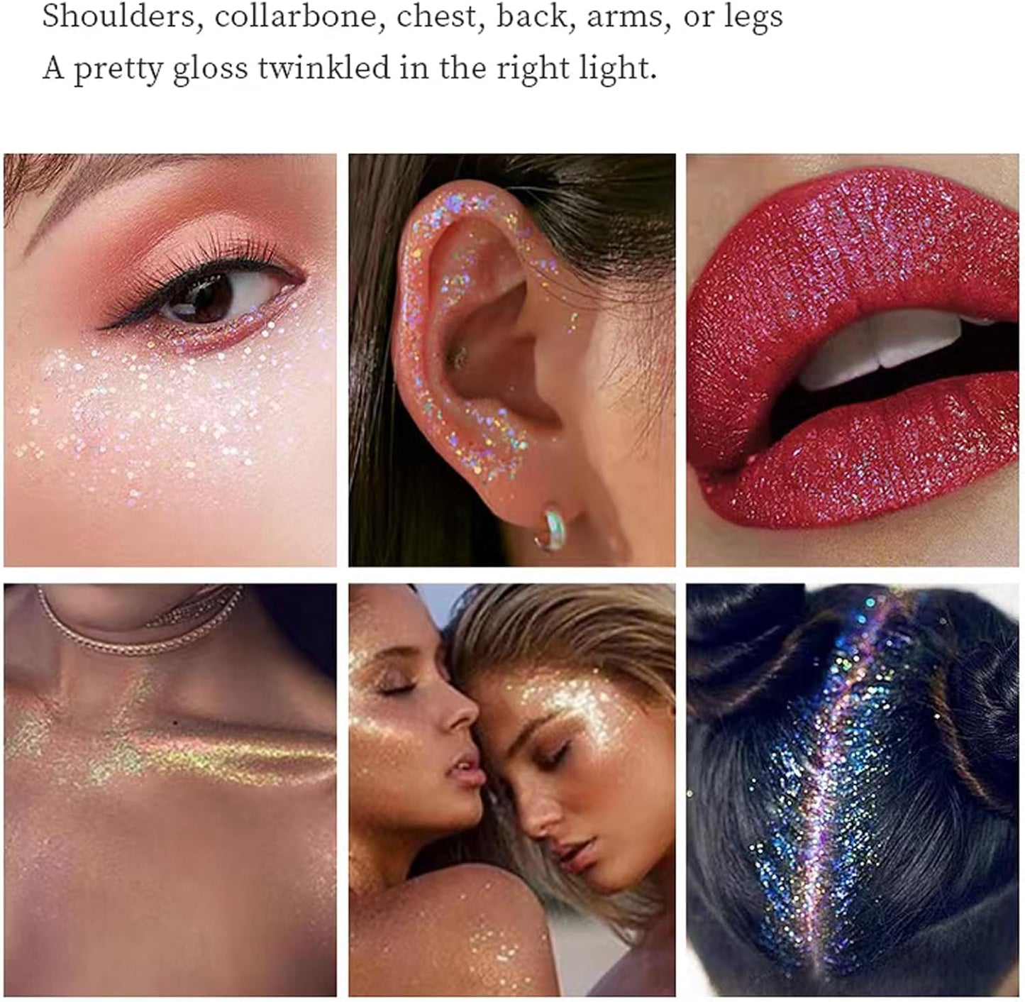 MEICOLY Sparkling Blue Body Glitter,Halloween Face Glitter,Color Changing Glitter Gel for Body,Face,Hair,Lip,Eye,Long Lasting Sequins Glitter Face Paint,Festival Party Glitter Makeup,50ml