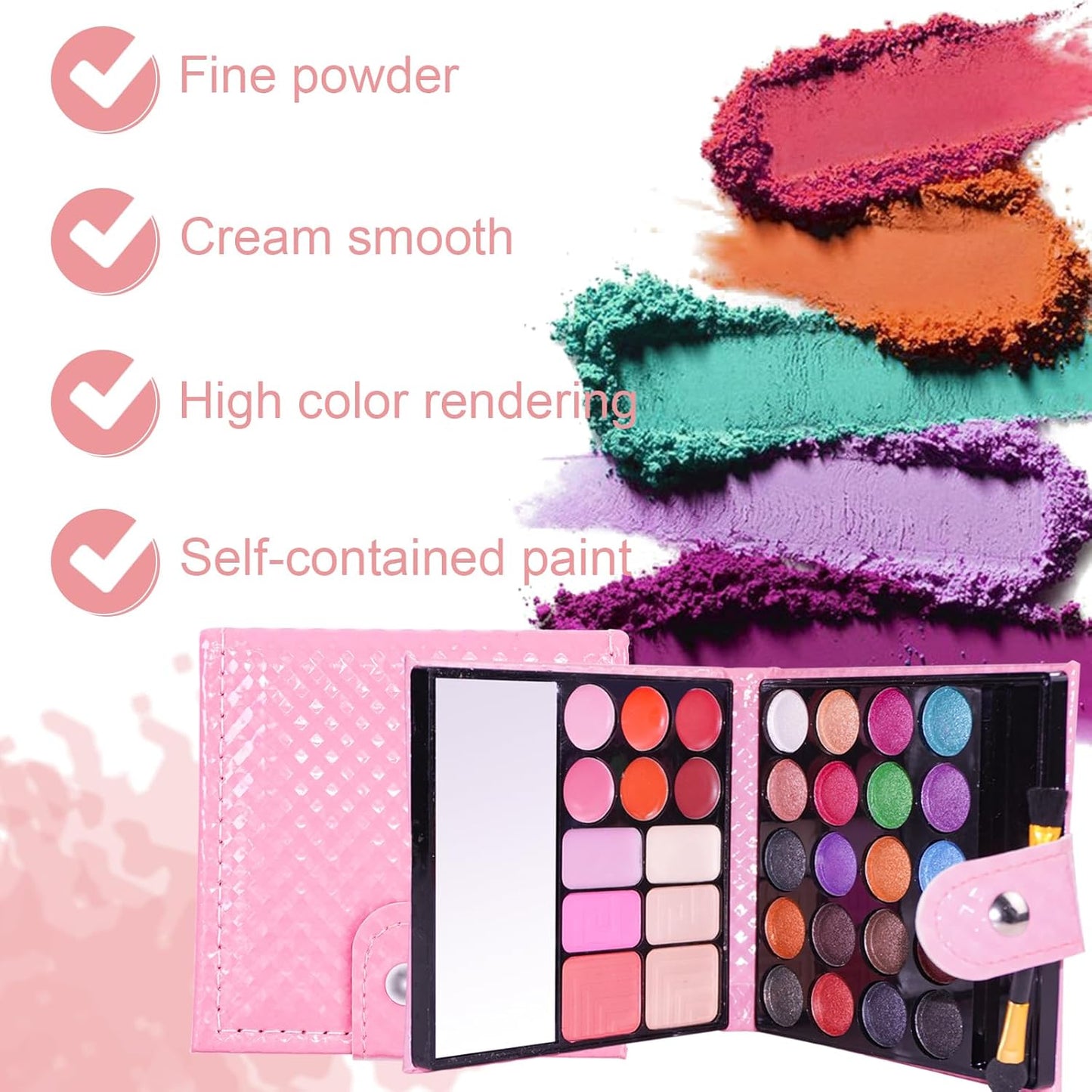 32 Colors Eyeshadow Palette Makeup Contouring Kit Combination with Lipgloss, Blusher and Concealer #2 - Perfect for Professional and Daily Use