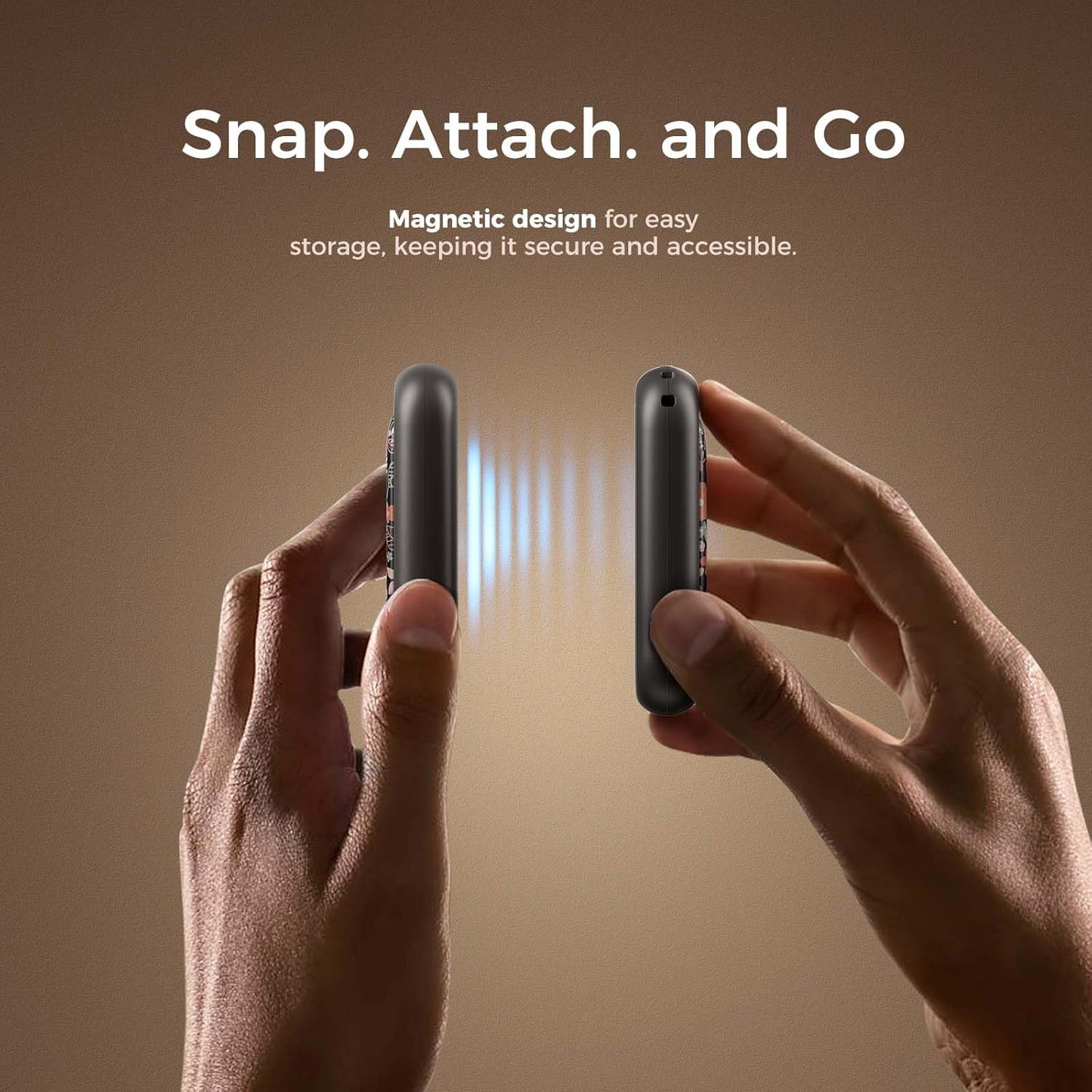 OCOOPA Magnetic Rechargeable Hand Warmers 2 Pack, Card-Style Electric AI Hand Warmers 5000mAh, Pocket Portable Hands Heater, UL Certified, for Men Women, Hunting Essentials, UT4 Young