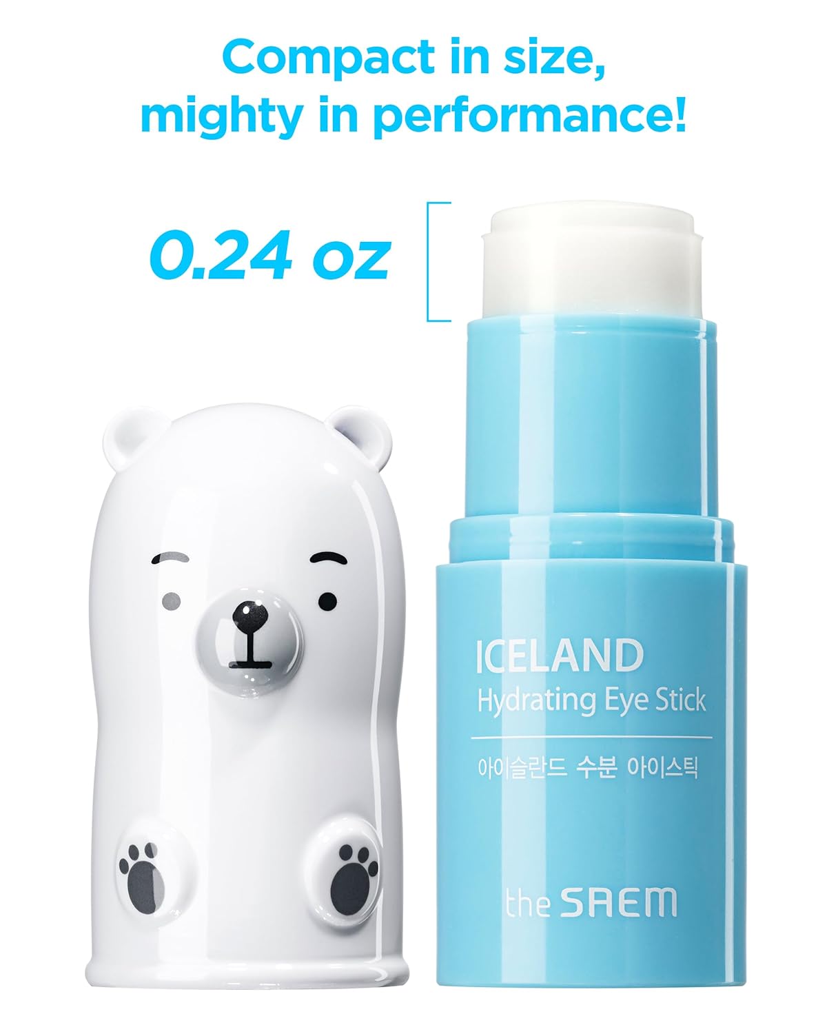 THESAEM Iceland Hydrating Eye Stick 0.24oz - Cooling Eye Balm for Dark Circles and Puffiness – Under Eye Treatment - Reduce Wrinkles and Moisturizing - Minimize Dark and puffy Eyes - Aqua Scent