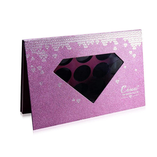 Large-Sized Empty Magnetic Makeup Palette with Diamond-Shaped Transparent Window