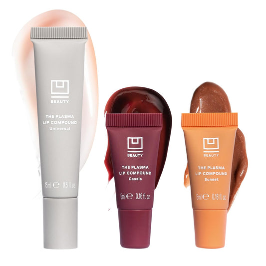 U Beauty The PLASMA Tinted Lip Compound - Anti-Aging & Anti-Wrinkle Lip Gloss, Hyaluronic Acid, Shea Butter & Peptides for Hydration & Plumping,3 Shades - 15 mL