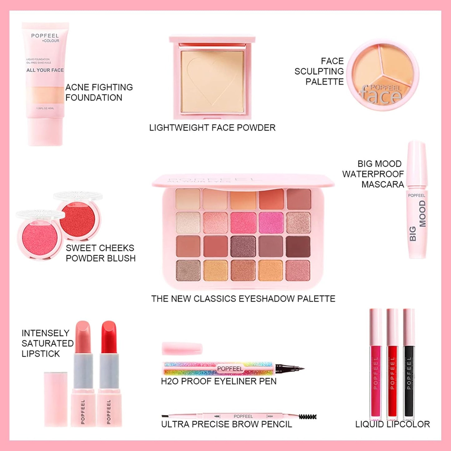 All in One Kit Makeup Kit - Civlann Professional Makeup Kit for Women Full Kit with Eyeshadow Palette, Lip Gloss, Blush, Foundation, Concealer - Essential Starter Comestic Set for Teenage Girls #2