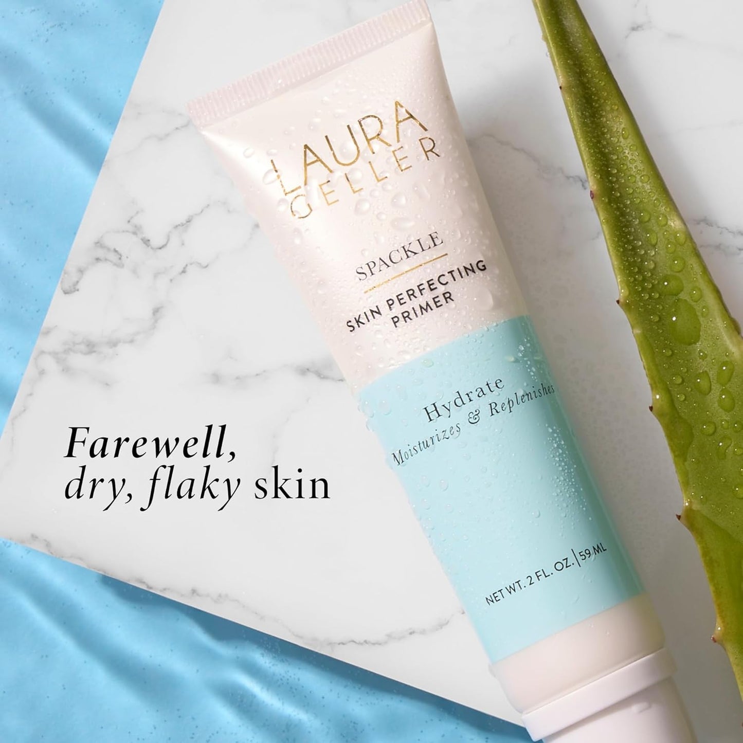 LAURA GELLER NEW YORK Laura's Must-Haves Kit 3pc: Baked Balance-n-Brighten Powder Foundation, Medium + Spackle Skin Perfecting Makeup Primer, Hydrate + Airbrush Round Kabuki Brush