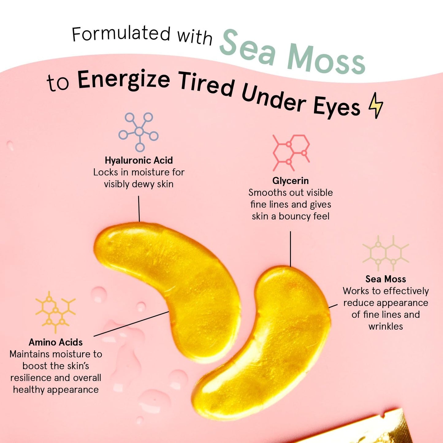 Grace & Stella Under Eye Mask (Gold, 6 Pairs) Dark Circles Under Eye Treatment, Puffy Eyes, Undereye Bags, Wrinkles - Bachelorette Party Favors, Women Gifts, Vegan, Cruelty-Free Eye Patches for Adults
