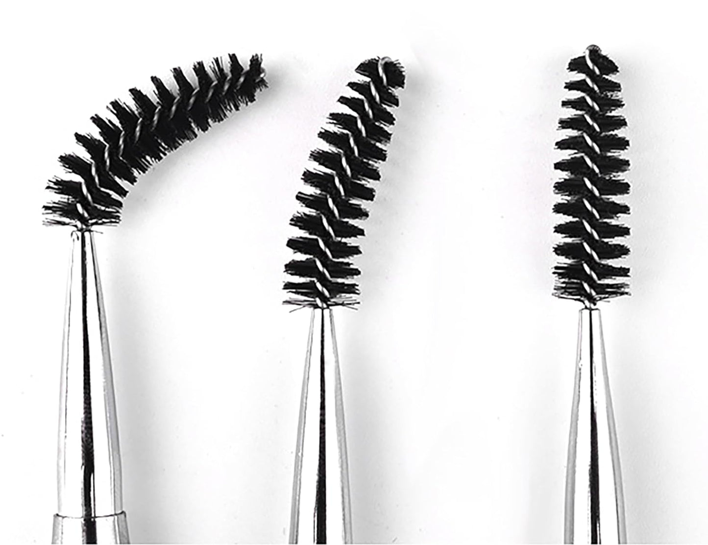 2PCS Mascara Brushes Eyebrow Eyelash Brushes Mascara Wands Spooly Applicators Eye Brushes Portable Cosmetic Brushes with Cap Spoolies Brushes for Eyelash Extensions and Eyebrows, White