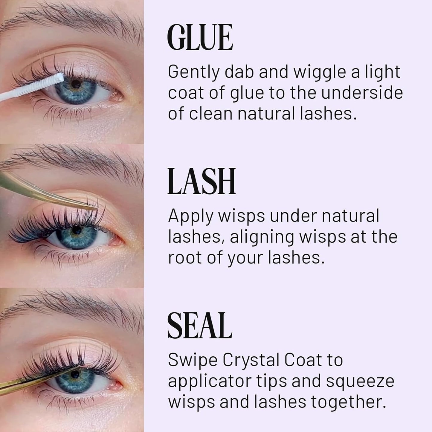 Lilac St - Eternal Bond (Clear) - Lash Cluster Glue - Quick Dry Formula - Mini Mascara Wand Applicator - Strong & Flexible Hold - Waterproof - Sensitive Eyes Safe - Cruelty Free, Vegan, Women Founded