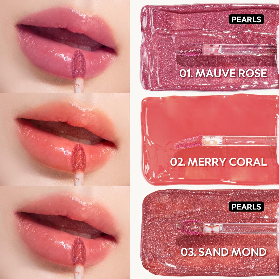 TIRTIR Waterism Tinted Lip Gloss #01 Mauve Rose, 0.14 Fl Oz – Kiss Ready Lipgloss, 12H Long Lasting Non Sticky Natural Tinted Glow Korean Multiuse Cheek and Lip Tint for Women gift