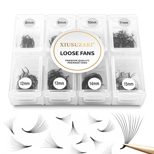 Premade Fans Eyelash Extensions 600 Fans 20D Volume Lash Extensions 0.05 Thickness Soft Fluffy Black False Eyelash