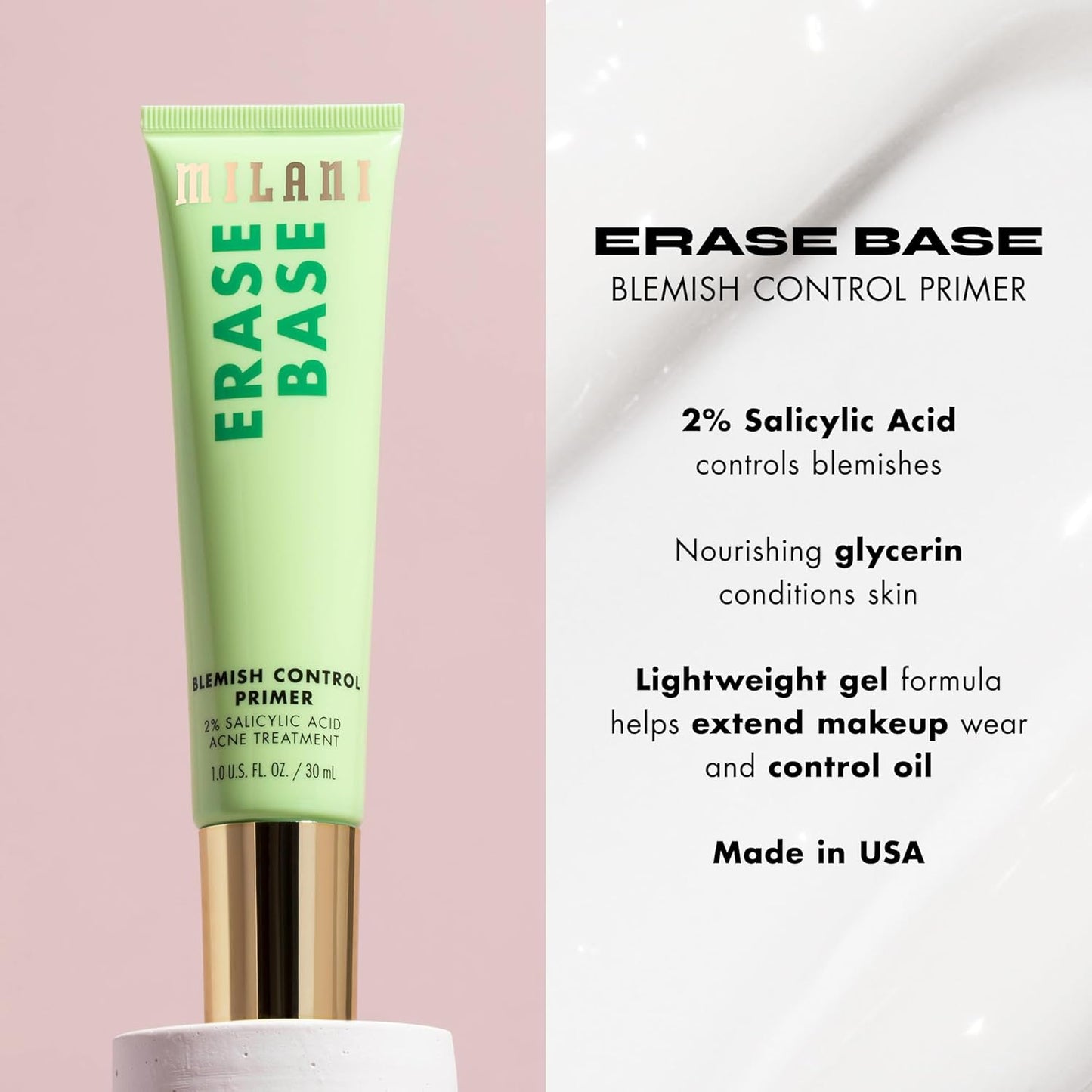 Milani Face Primer for Makeup (Blemish Control, 1.0 Fl. Oz)