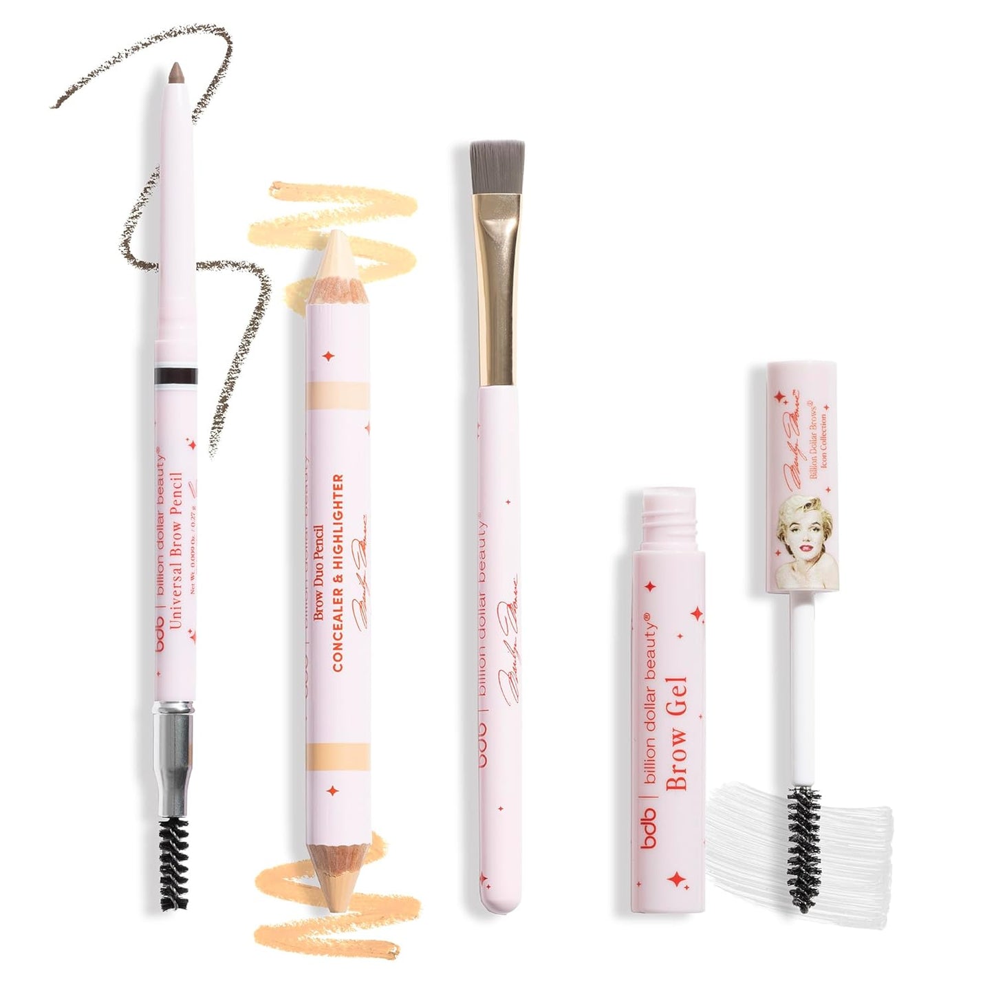 bdb Marilyn Monroe Universal Eyebrow Pencil - Precision Tip & Spoolie, Waterproof, Define Shape & Fill Brows