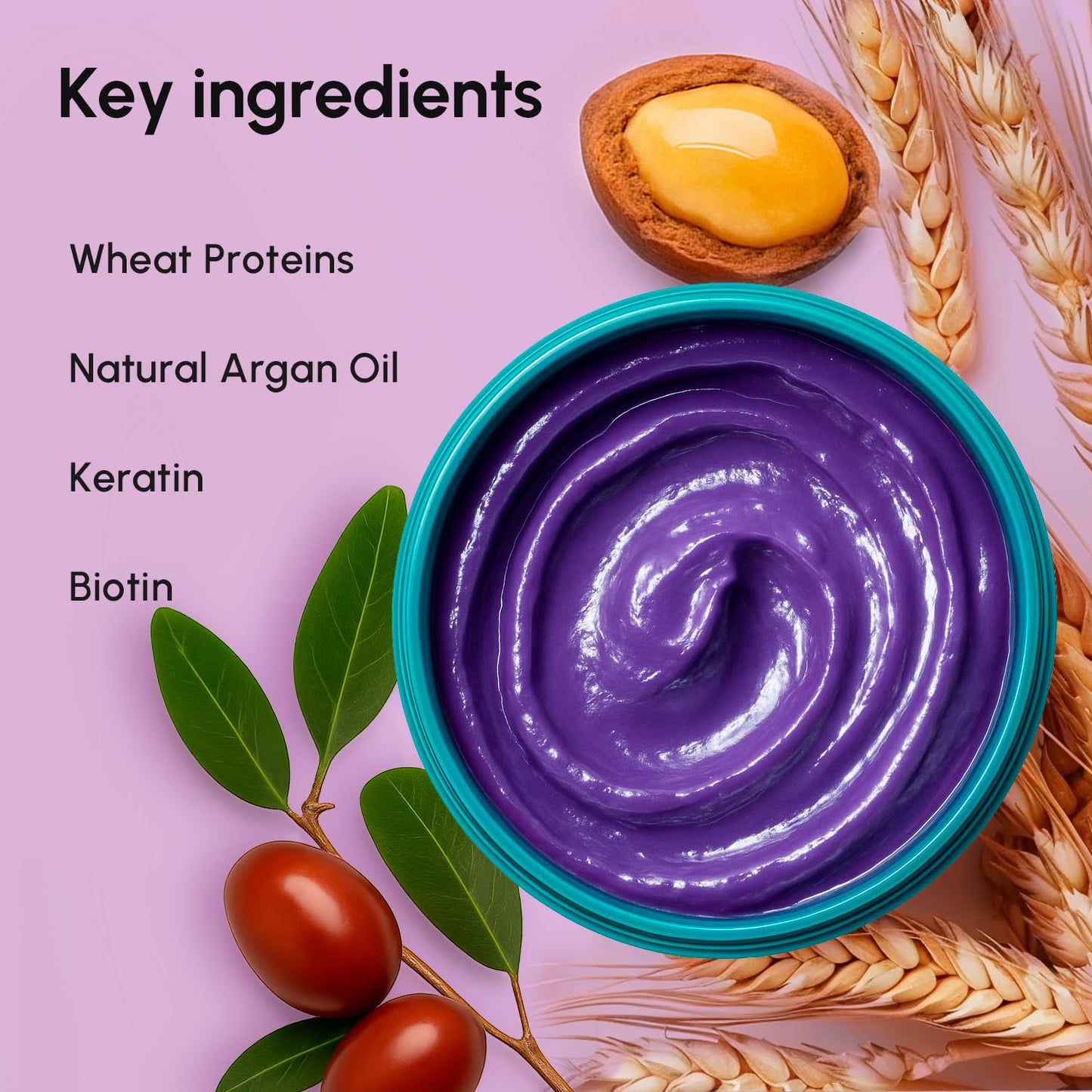 MAREE Purple Hair Mask – Toner for Blonde Hair – Purple Conditioner for Orange Brassy Bleached Highlighted – Grey, Silver, Ash Color Treated – Keratin Hair Care & Biotin – Matizador Para Cabello Rubio