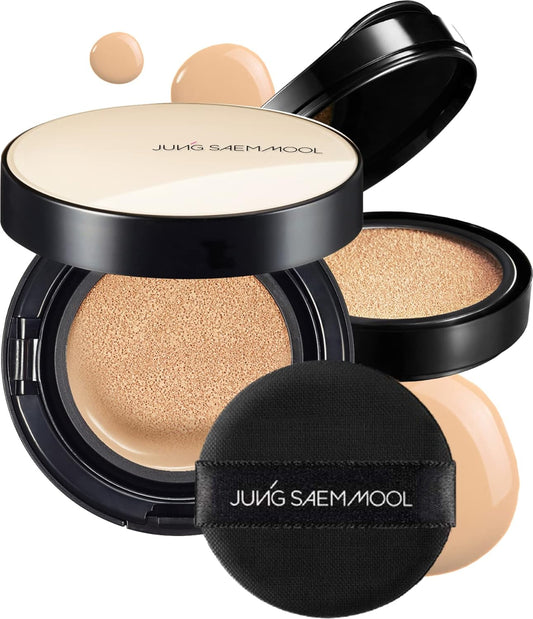 [JUNGSAEMMOOL OFFICIAL] Essential Skin Nuder Cushion (Fair Light) | Refill Included | Natural Finish | Buildable Coverage | Makeup Artist Brand | Cream Foundation