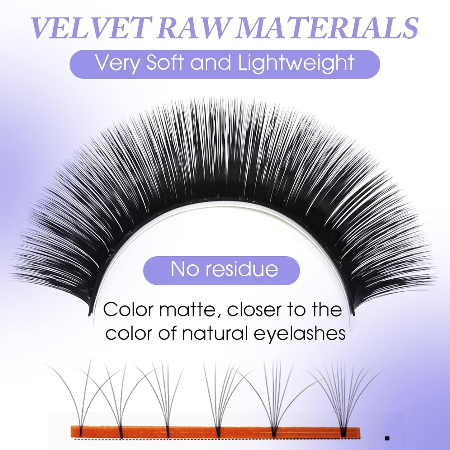 Easy Fan Volume for Lash Artists: Wendy, Handmade Fans for Eyelash Extensions, Self Fanning, Blooming, Black, C Curl, 0.05mm, 8-14mm, KH126