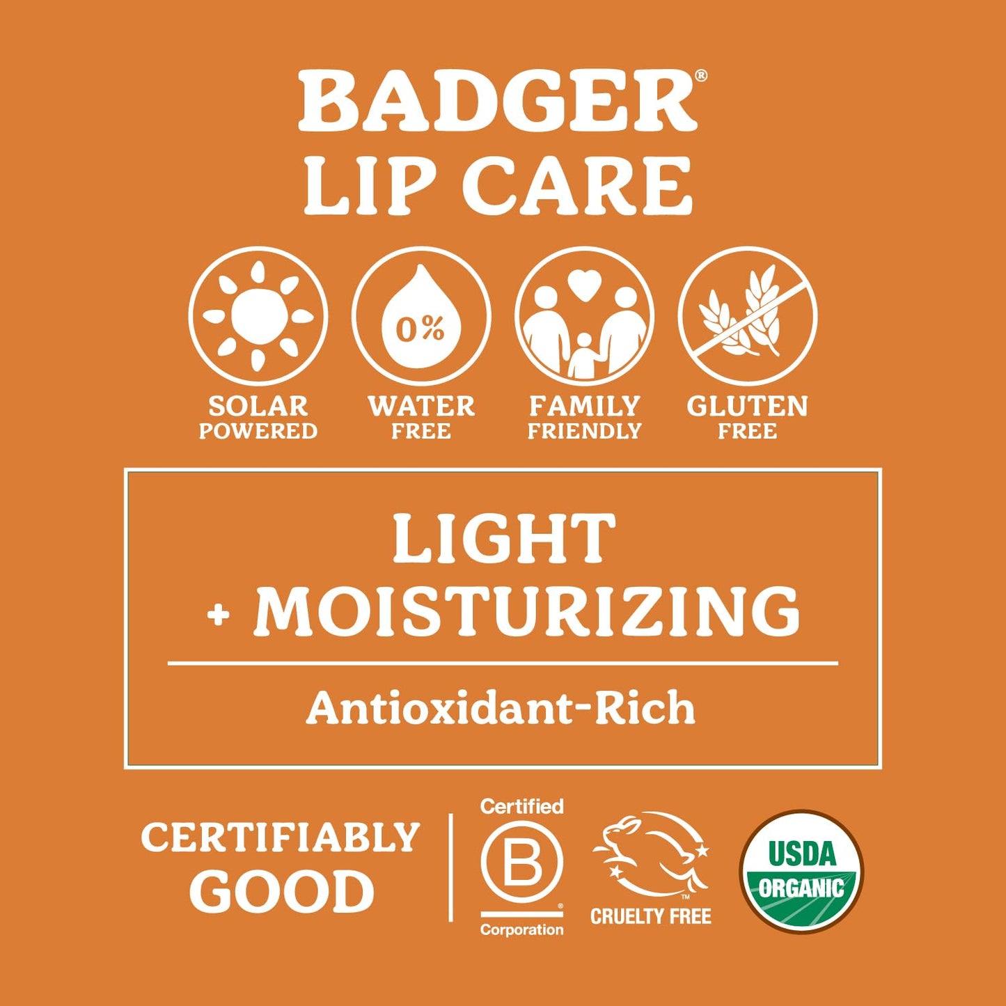 Badger Unscented Classic Lip Balm, 100% Organic Lip Balm for Sensitive Lips, Long Lasting Lip Moisturizer w/Light Silky Texture, 4 Pack