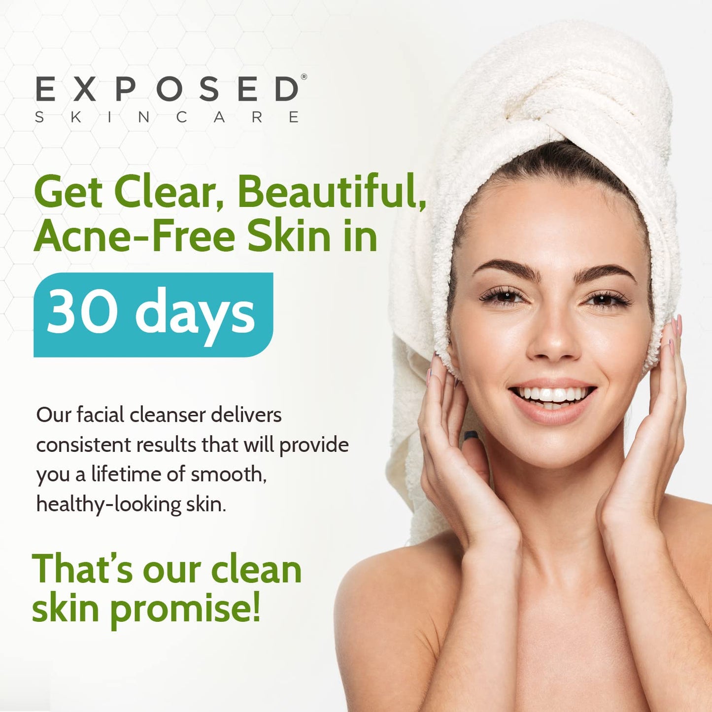 Exposed Skin Care Acne Facial Cleanser - Gentle Face Wash with Salicylic Acid for Acne Prone Skin - Pore Clarifying Acne Treatment for All Ages, Skin Types