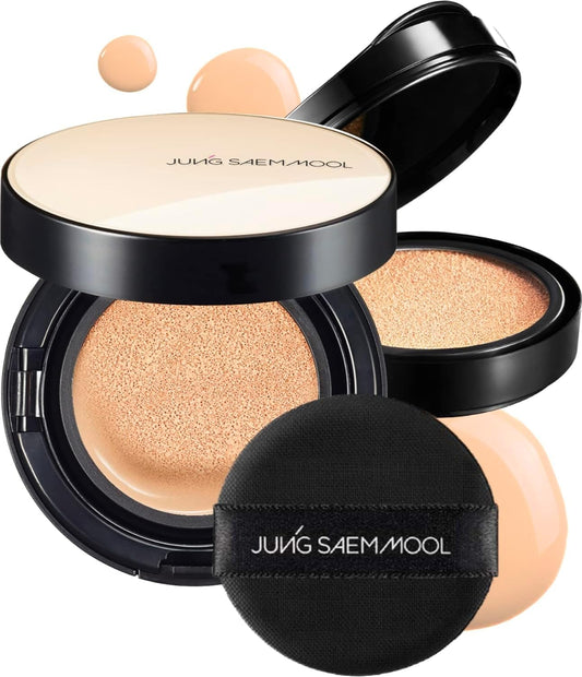 [JUNGSAEMMOOL OFFICIAL] Essential Skin Nuder Cushion (N Light) | Refill Included | Natural Finish | Buildable Coverage | Makeup Artist Brand | Cream Foundation