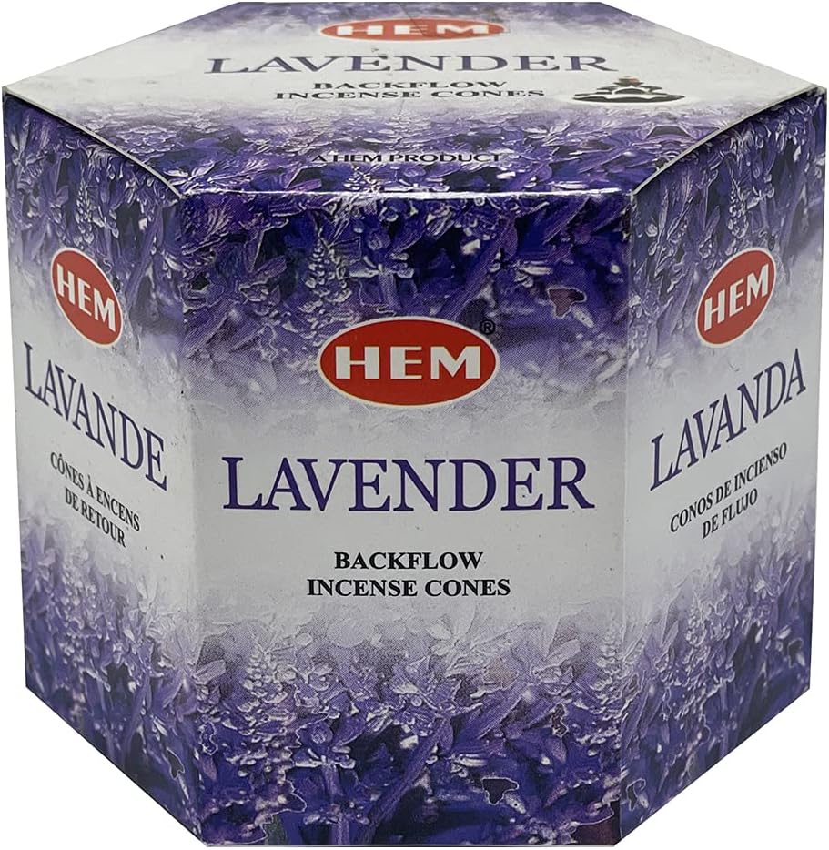 TRUMIRI Lavender Incense Cones (40 pieces, 2 sets of 20) for Waterfall & Fountain