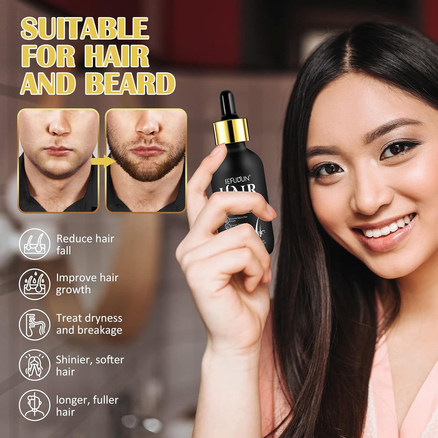 5% Minoxidil Hair Growth Oil for Men and Women - Regrowth Serum, Extra Strength Spray for Hair Loss, Thicker Healthier Hair, Beard Growth Kit, Topical Treatment, 2.02 oz