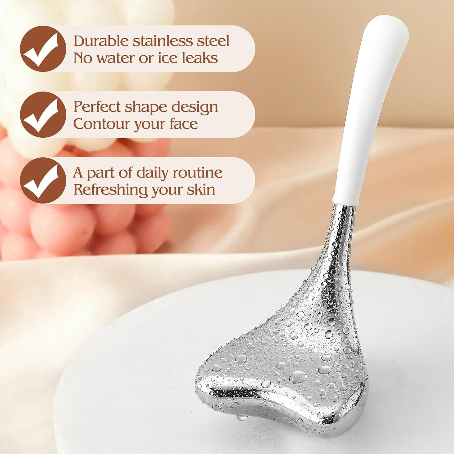 Cryo Sticks for Face - Gua Sha and Massage 2-in-1, Ice Globes-Facial Skin Care Tools for Women, Cold Globes for Facials, Cooling Face Globes