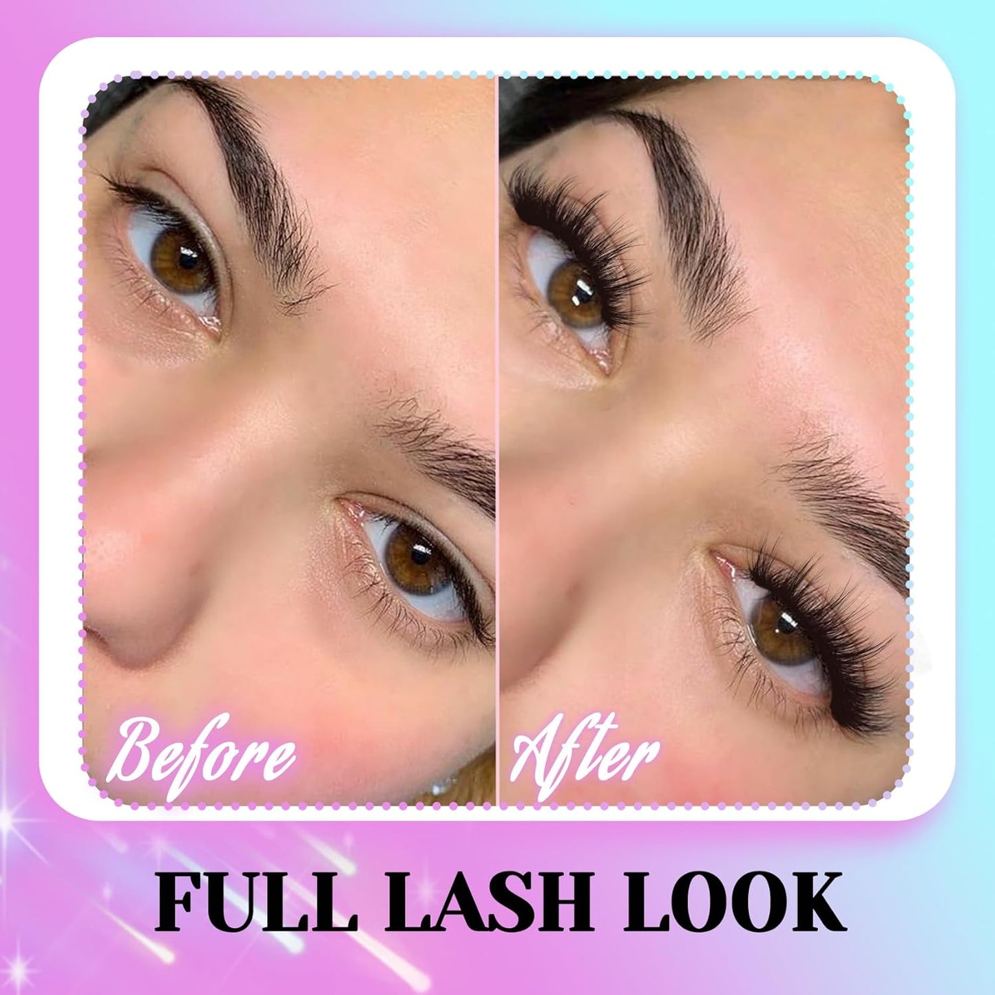 Losha Lashes Fluffy False Eyelashes 5D Volume Eye Lashes Kit with Lash Glue and Lash Tweezers 14 Pairs Vegan Fake Eyelashes Soft Faux Mink Lashes Pack (Thrives)