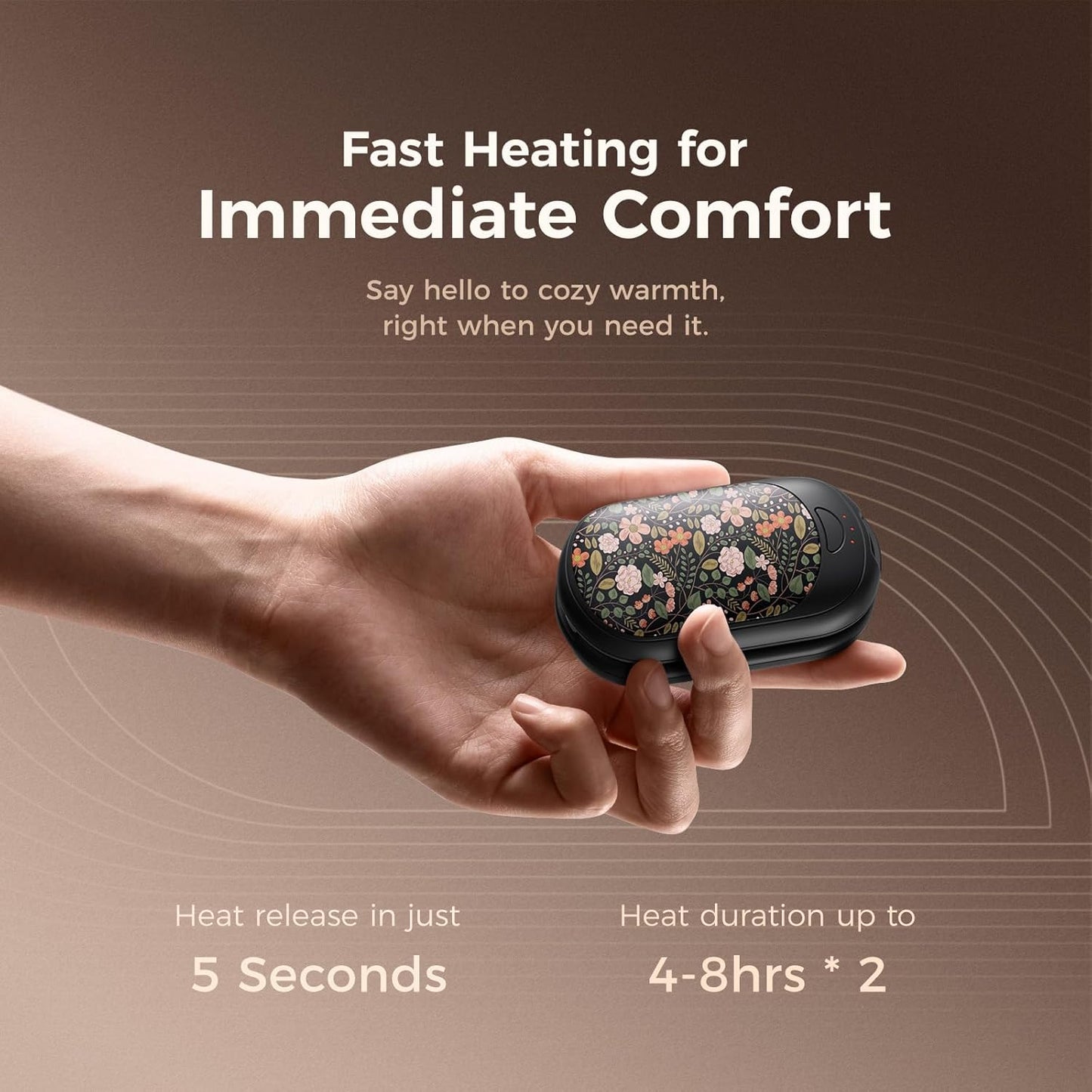 OCOOPA Magnetic Hand Warmers Rechargeable 2 Pack, AI Electric Handwarmers, Fast Heating, 3-Settings, UL Certified, Portable Heater, Gloves Fitting, Travel Essentials, Gifts Women Men, UT3 Lite