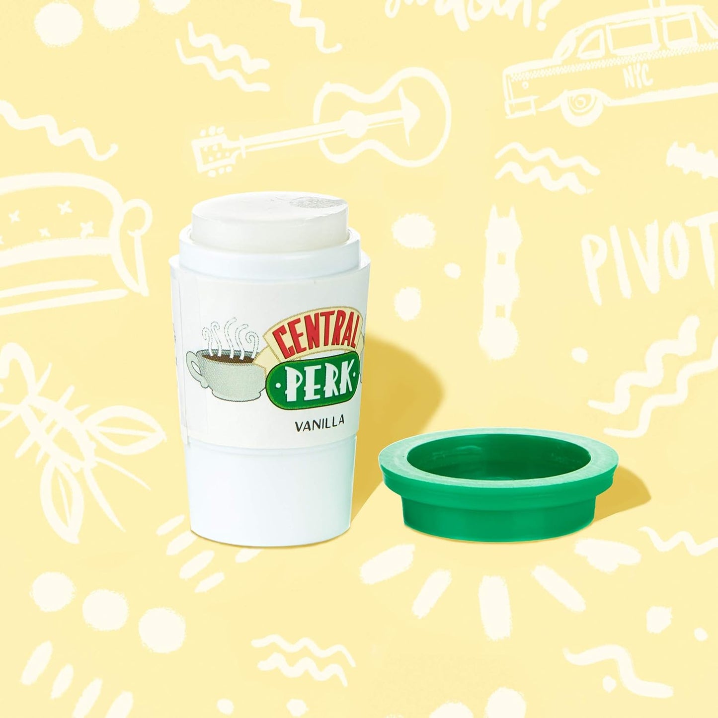 Central Perk Lip Balm - Set of 3 Flavored Chapsticks - Officially Licensed Friends TV Show Merchandise