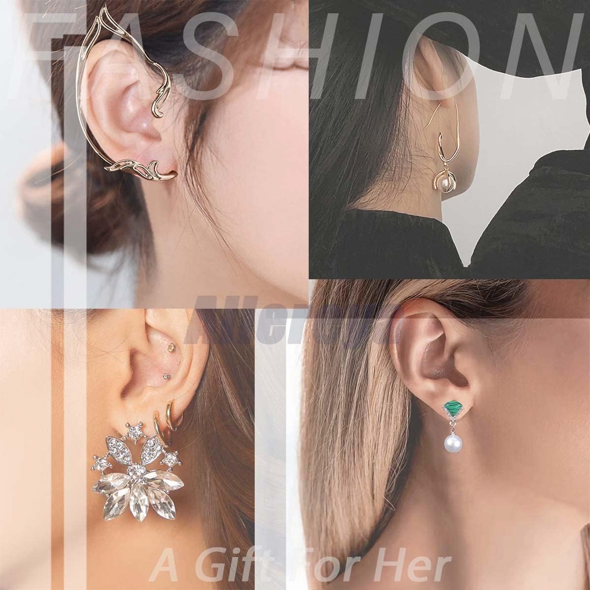 Vintage Layered Chain Dangle Earrings Long Chain Hoop Huggie Earrings Silver Curb Chain Stud Earrings Tassel Chain Drop Earrings Jewelry for Women