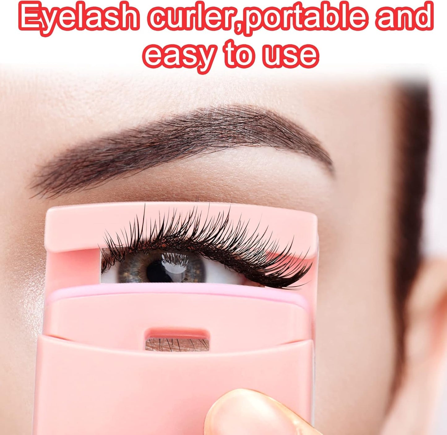 Juome 4 in 1 Eyelash Applicator Tool Kit, False Lash Clip Applicator Portable Eyelash Curlers Eyelash Separator Tool Mascara Comb Lash Buddy Set for Women Girls