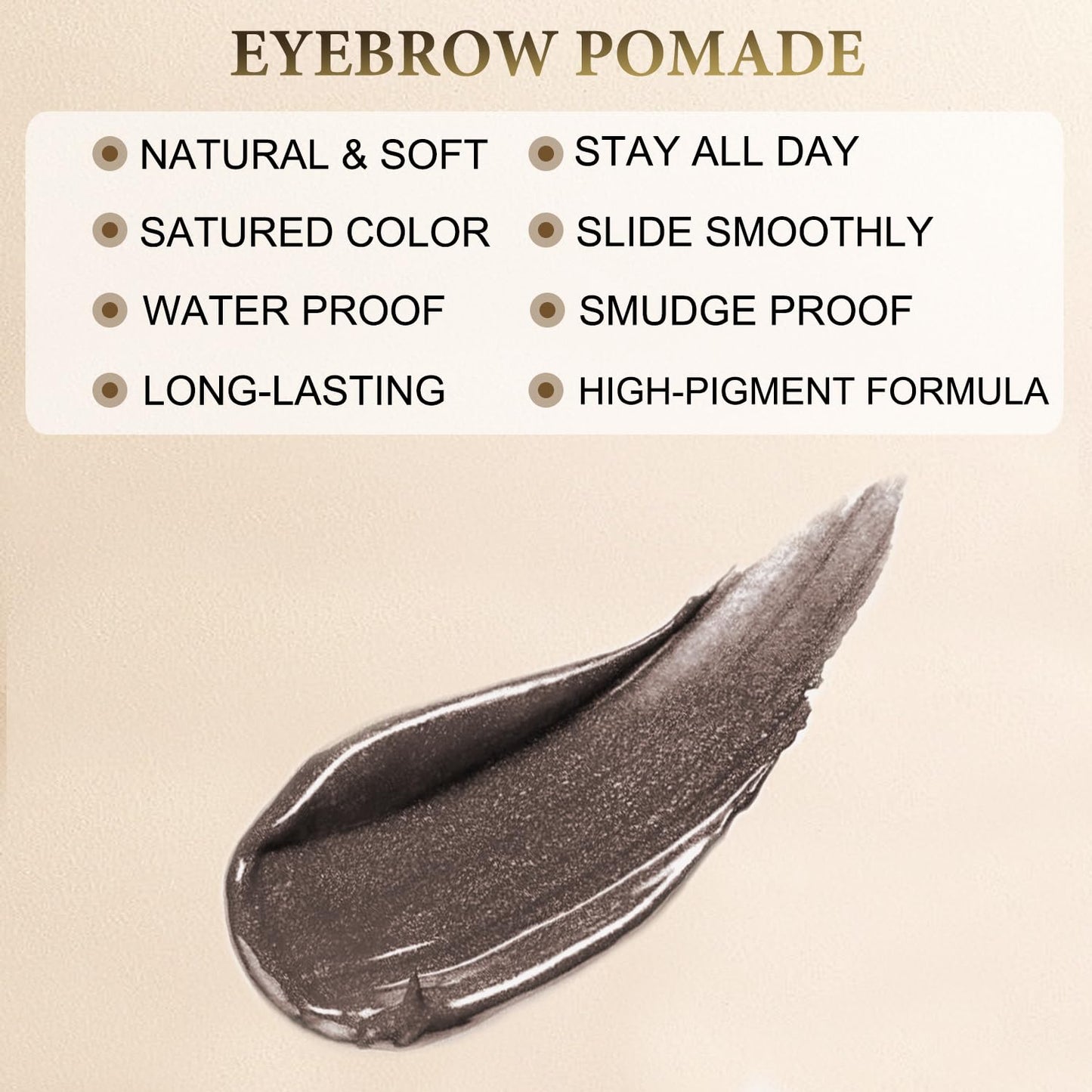 Eyebrow Pencil Makeup Kit, with Waterproof 2-IN-1 Microblading Eyebrow Pen, Eyebrow Pomade, Eyeliner and Dual-ended Eyebrow Brush, Brow Pencil Kit for Natural Eyebrows - Dark Coffee