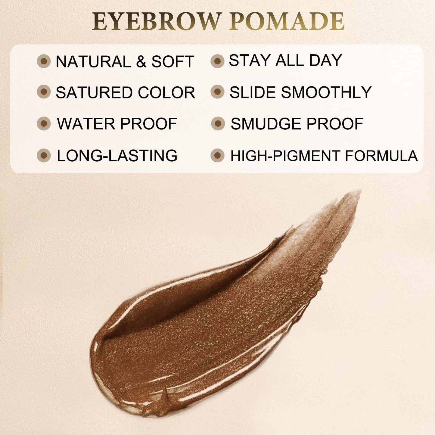 LAVONE Eyebrow Stamp Pencil Kit - Trio for Brows, Waterproof Pencil, Eyeliner, Pomade, Brush - Auburn