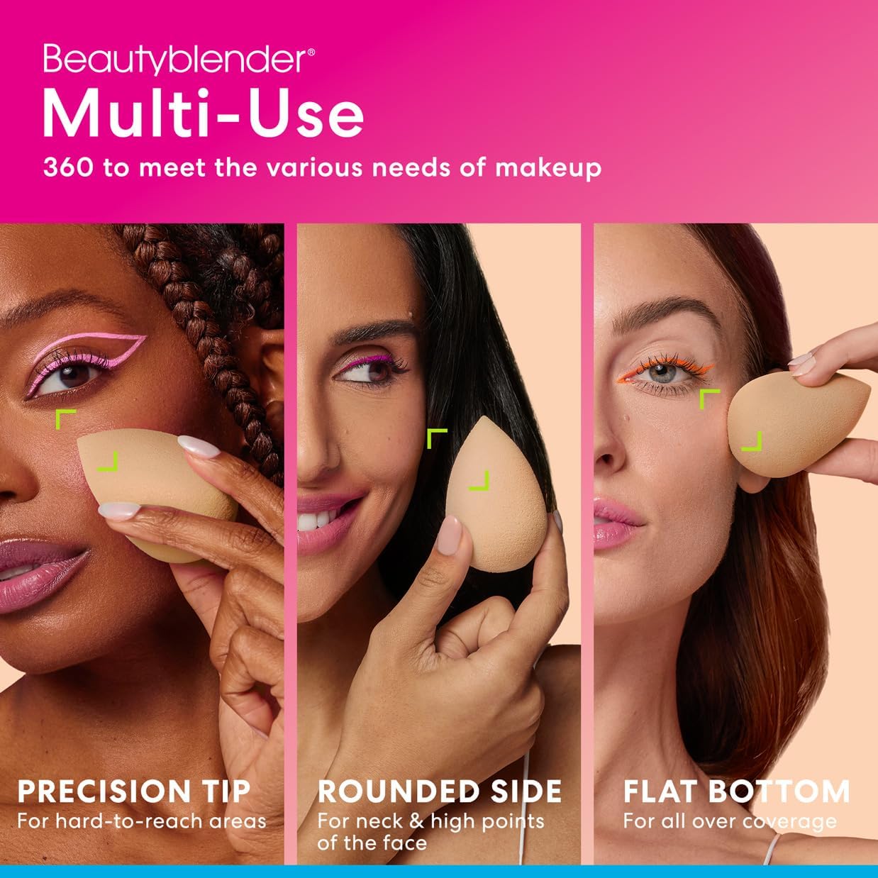 Beautyblender® | Nude Beige Beauty Blender Makeup Sponge, Super-Soft Foam Easily Blends Foundations, Powders & Creams, Made in USA, Reusable, Washable, Streak Free Application, Vegan, Cruelty Free