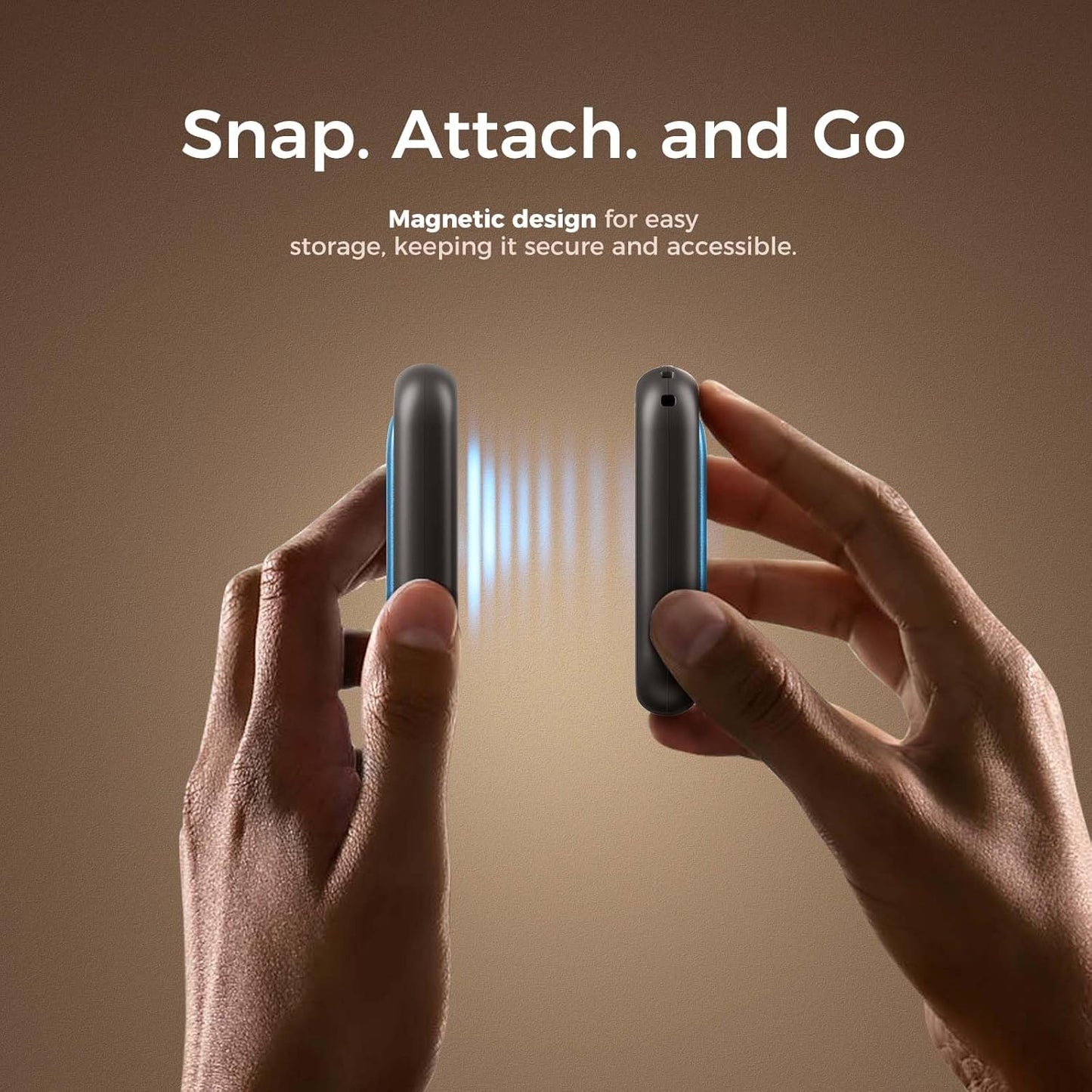 OCOOPA Magnetic Rechargeable Hand Warmers 2 Pack, Card-Style Electric AI Hand Warmers 5000mAh, Pocket Portable Hands Heater, UL Certified, for Men Women, Hunting Essentials, UT4 Young