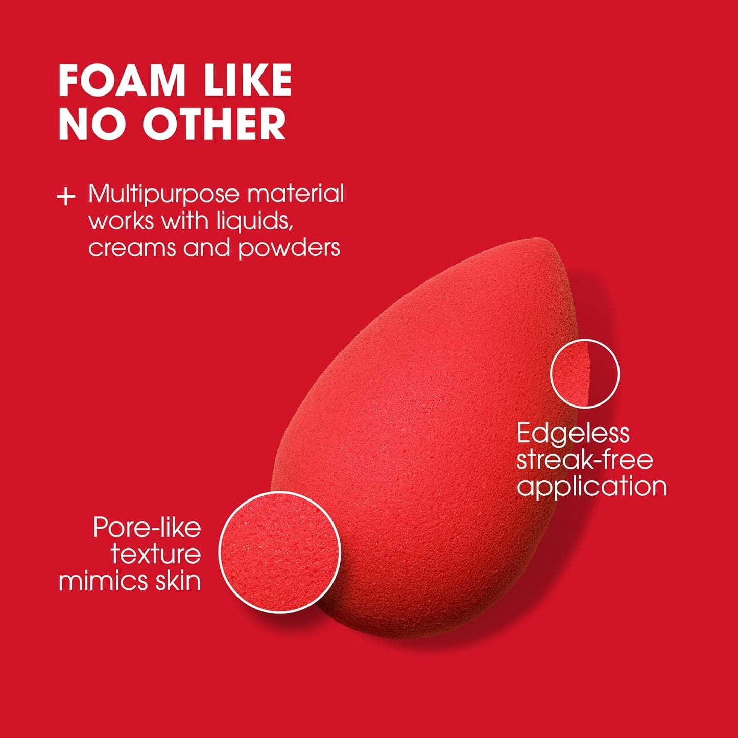 Beautyblender® | Ruby Beauty Blender Makeup Sponge, Super-Soft Foam Easily Blends Foundations, Powders & Creams, Made in USA, Reusable, Washable, Streak Free Application, Vegan, Cruelty Free