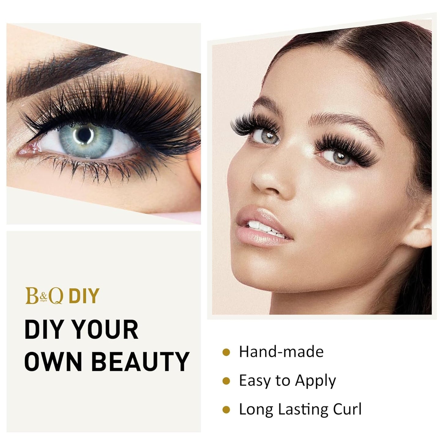 Lash Clusters B02 C Curl 14mm DIY Eyelash Extensions 72 Clusters Lashes C D Curl B&Qaugen Mega Volume Individual Lashes Eyelash Clusters Extensions Individual Lashes Cluster DIY at Home (NM-C-14mm)
