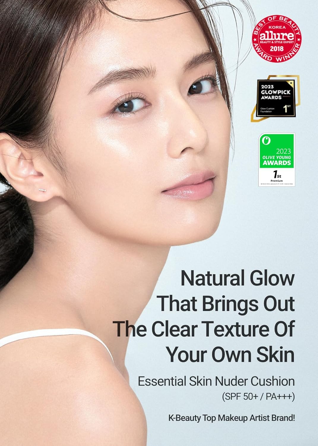 [JUNGSAEMMOOL OFFICIAL] Essential Skin Nuder Cushion (Light) | Refill Included | Natural Finish | Buildable Coverage | Makeup Artist Brand | Cream Foundation