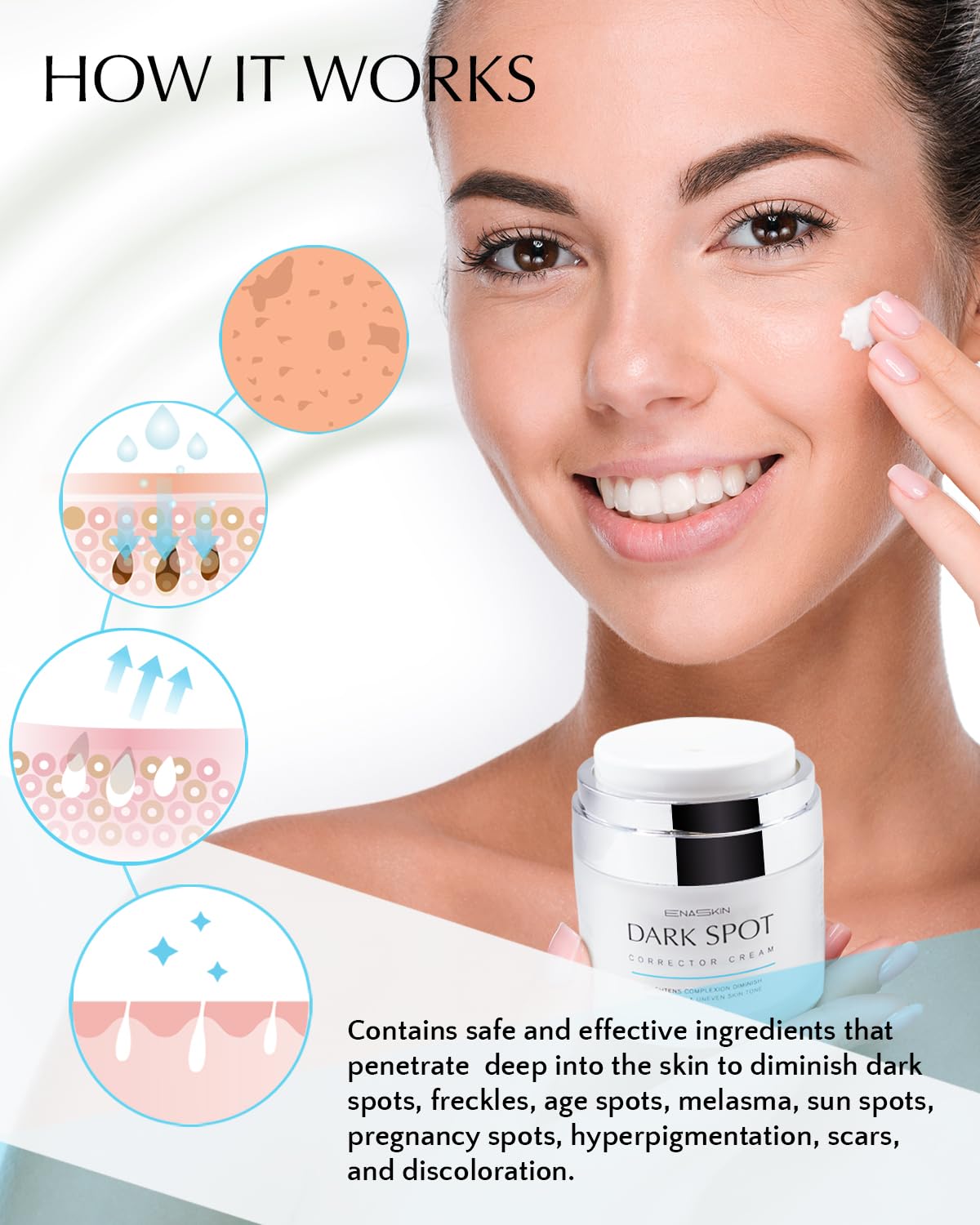Dark Spot Remover for Face and Body: Hyperpigmentation Treatment - Natural Ingredient - Freckle/Melasma/Sun Spot/Age Spot Remover - Dark Spot Corrector Cream for Women and Men