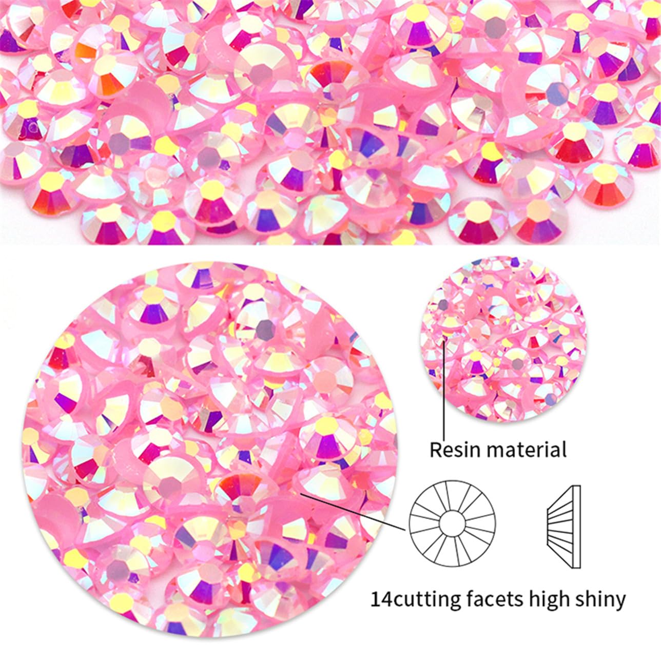 4500 Pcs SS12 3mm AB Flatback Rhinestones for Nails Art Crafts Glitter Round Shine Gems Crystals DIY Clothes Shoes （Purple AB）