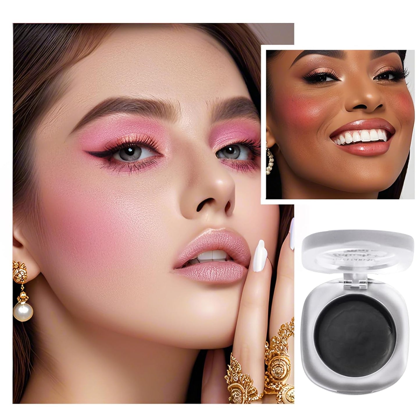 Cream Blush,Color Color Changing Tint,Magic Blush for Cheek & Lip Waterproof Multi-Use Lips and Cheek Tint,Moisturizing Lightweight, Makeup Blush (Pink, 1.62 oz)
