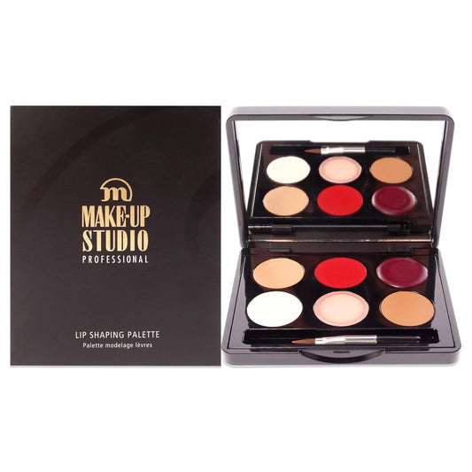 Professional Amsterdam Lip Shaping Palette - Super Handy Size Lip Shaping Palette, Lip Primer And 2 Beautiful Matte Lipstick Colors - Red Meets Purple - 1 Pc