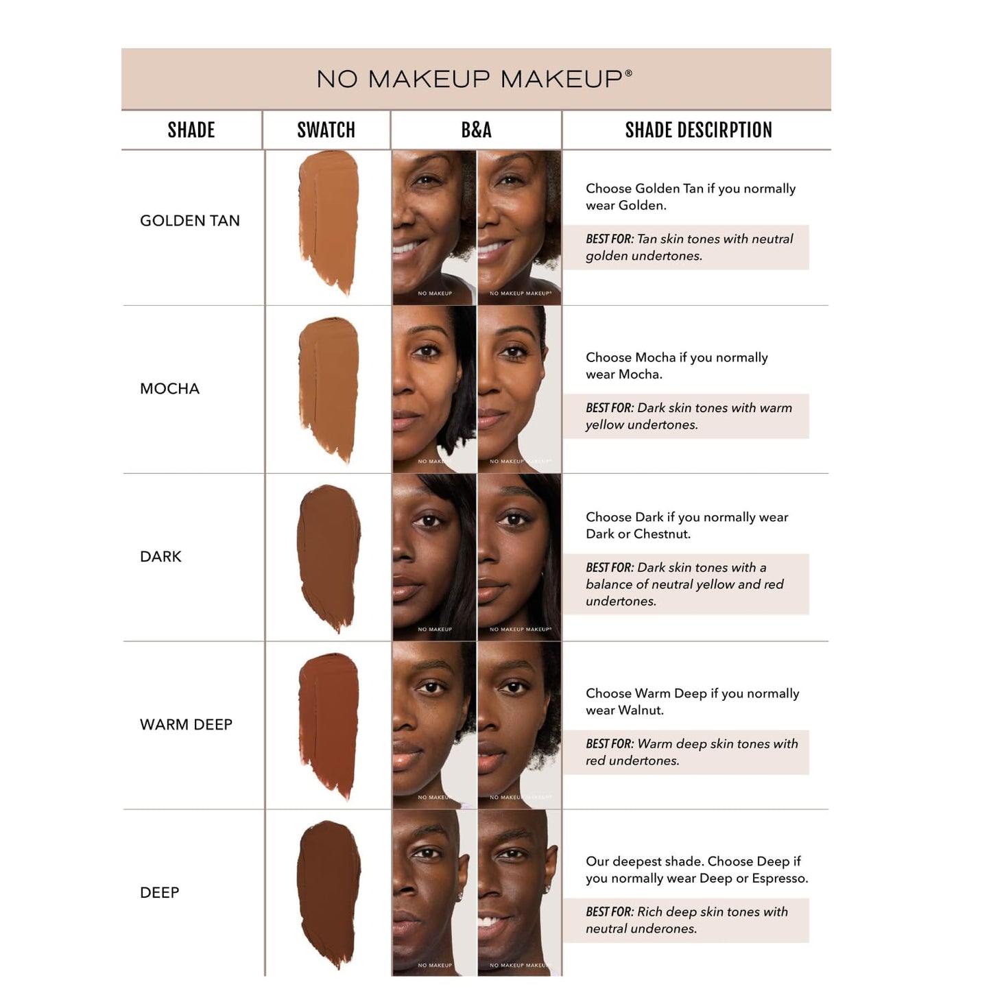 Long-Lasting Lightweight Foundation & Brush Duo | Cruelty-Free, Fragrance-Free, Buildable, Transfer-Proof Makeup (Warm Deep)