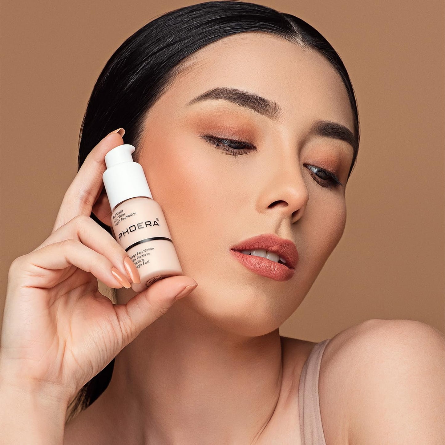 PHOERA Foundation, PHOERA Matte Liquid Foundation,PHOERA Makeup for Women, PHOERA Foundation Full Coverage Concealer, 30ml 24HR Matte Oil Control Concealer (107- Hone*2)