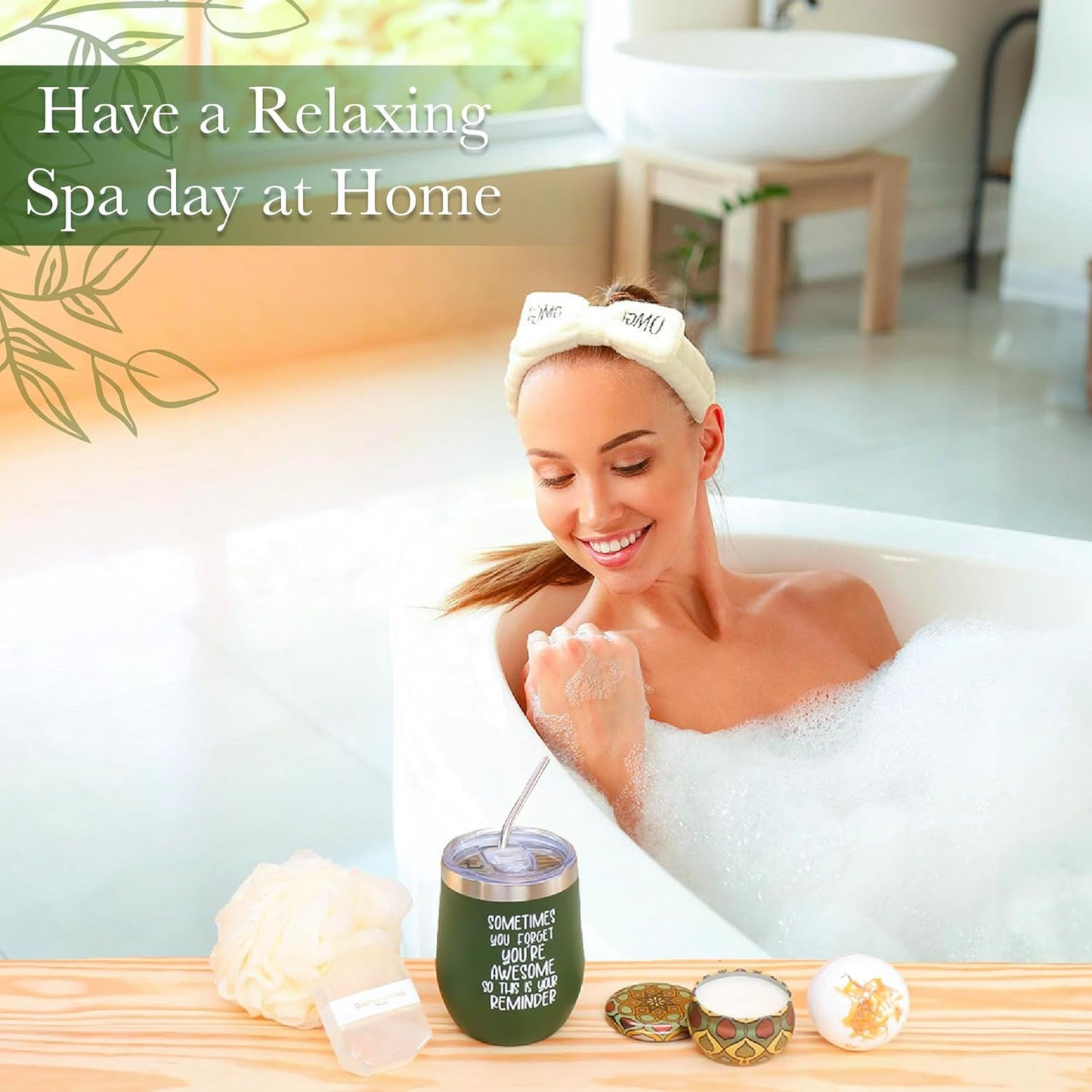 Spa Box Gift Set for Women, Spa Gift Baskets for Women, Self Care Gifts for Women, Get Well Soon Gift Baskets for Women, Spa Kit For Women, Care Package for Women, Gift Sets for Her, Sister, Mom.