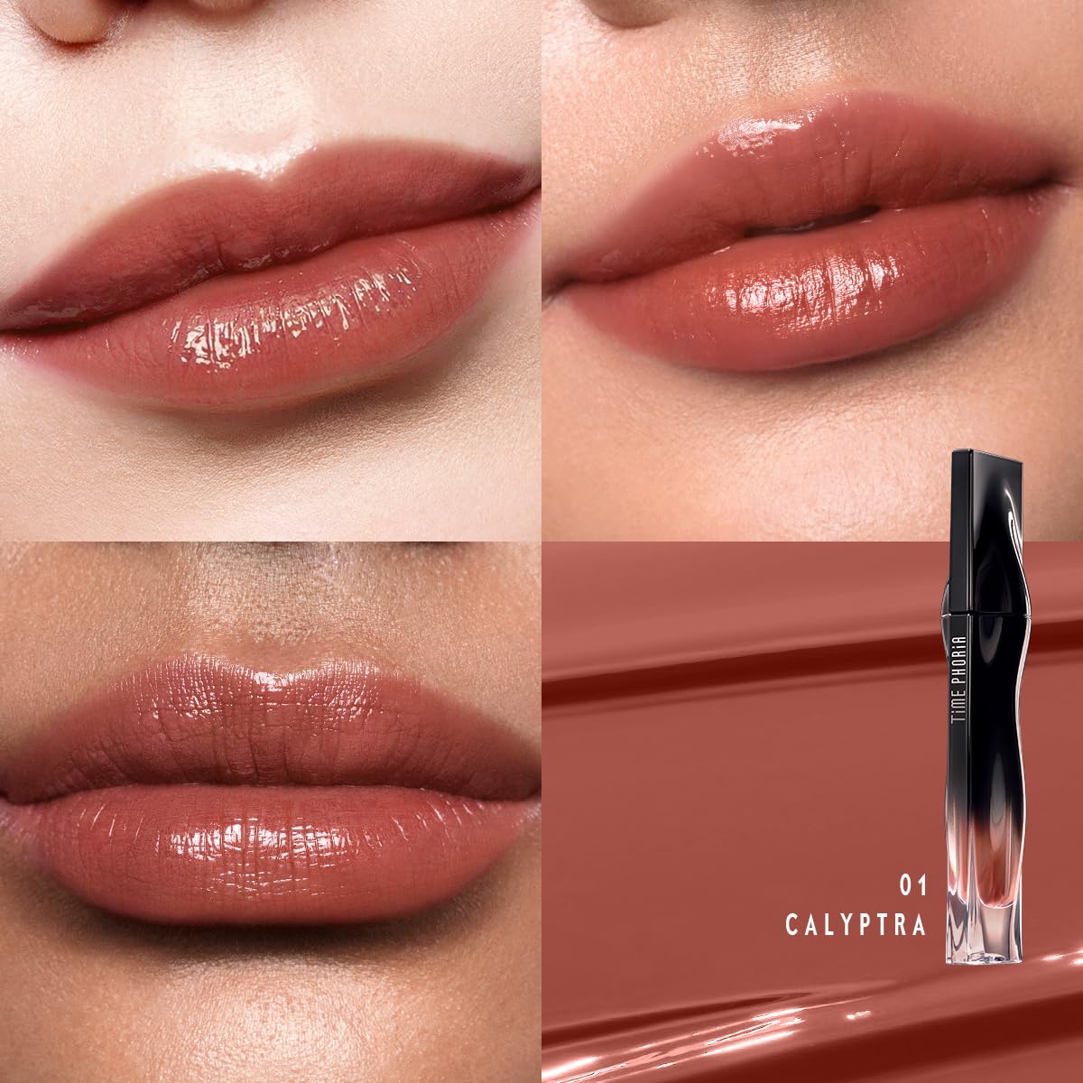 STELLAR DUST LIP STAIN-Long Lasting, Waterproof and Transferproof Lip Tint, Glossy Finish Lip Gloss, Lightweight Lipstick, High Coverage, Vivid Color (01)