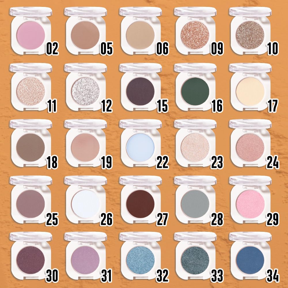 Single Glitter Shimmer Sparkle Eye shadow Palette Makeup, Light Brown Glitter Eyeshadow for Women, Pigmented Waterproof Sombras Para Ojos, Vegan, Talc, Paraben & Cruelty Free, 09